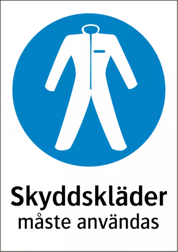 Skyddskläder måste användas