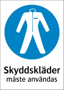 Skyddskläder måste användas