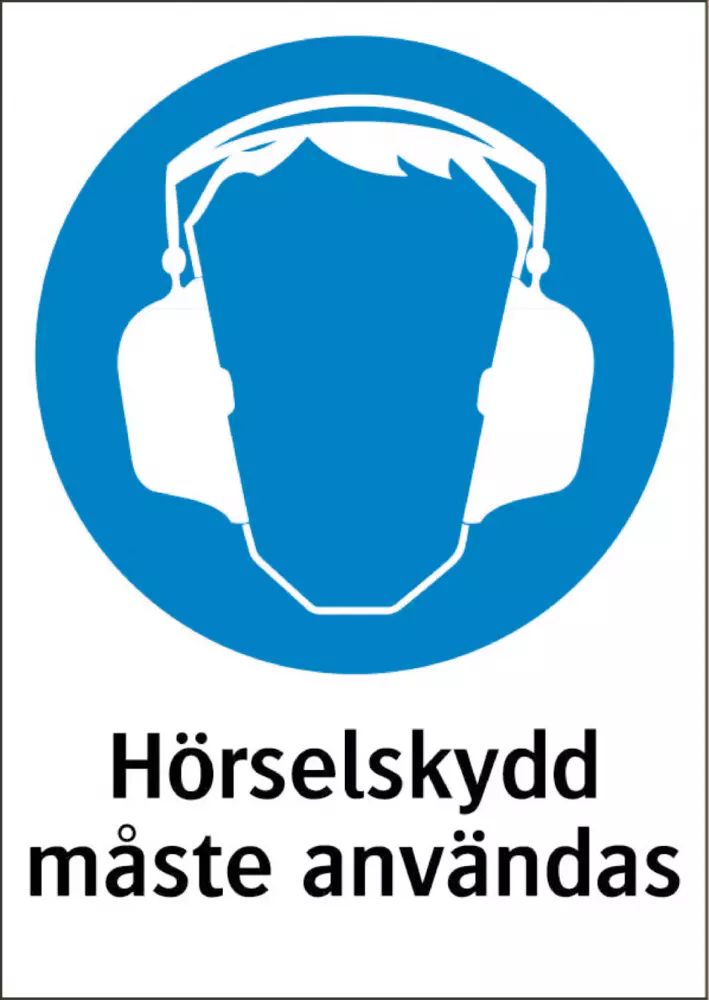 Hörselskydd måste användas