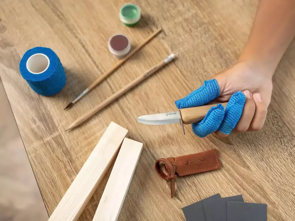 BeaverCraft DIY08 Täljkit - Gran (med barnkniv)