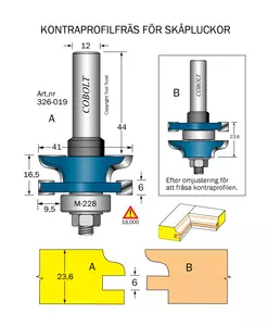 Kontraprofilfräs R=4.8 D=41 Not=6 S=12 Cobolt®