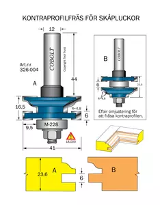 Kontraprofilfräs R=4.8 D=41 Not=6 S=12 Cobolt®