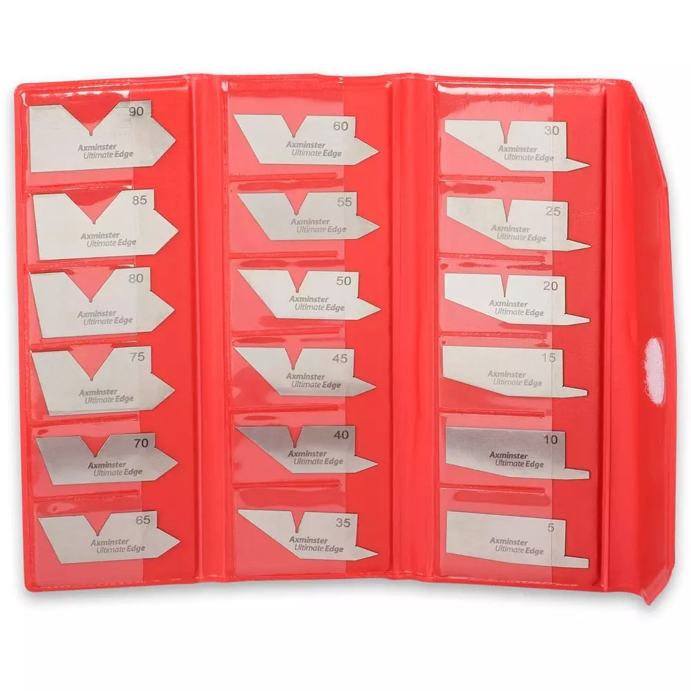 Axminster Ultimate Edge Vinkelmallar 5-90 grader i etui