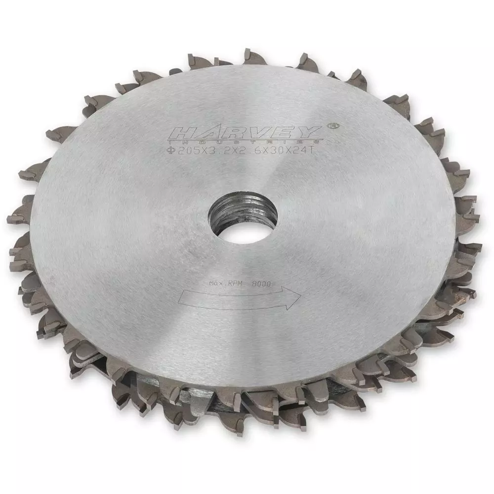 Axminster Dado notsåg-set 6.35 - 20.5 mm Ø 204 mmt
