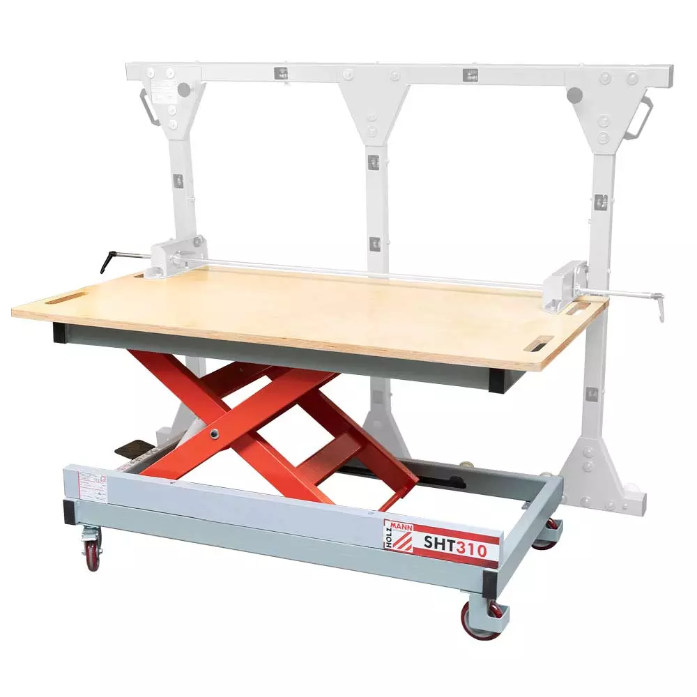 SHT310 Höj/sänkbart arbetsbord på hjul 1580x900mm 310kg