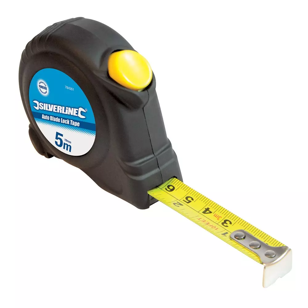 Måttband 5mx19mm automatisk låsning