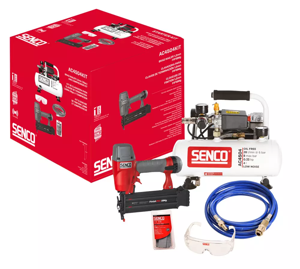 Startset Low Noise kompressor AC4504 + Finish Pro 18
