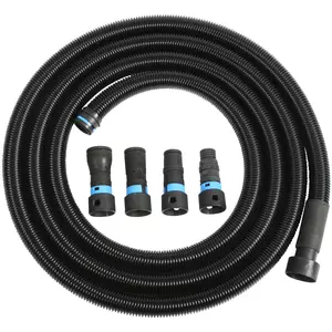 Quick Click antistatisk sugslang 5 m, 32 Ø -4 st maskinadaptrar