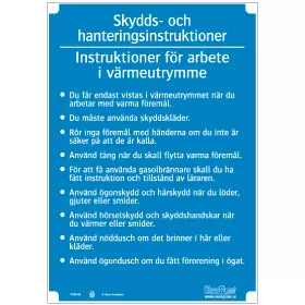 Instruktioner för värmeutrymmen - A4 PVC