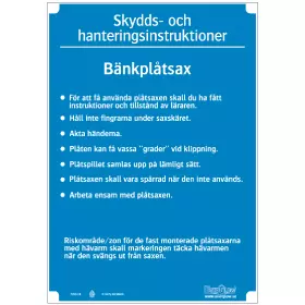 Bänkplåtsax - A4 PVC