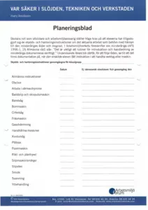 Elevmaterial - Planeringsblad