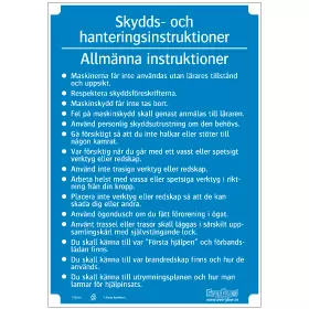 Allmänna instruktioner - A4 PVC