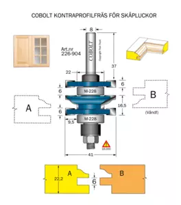 Kontraprofilfräs R=4.8 D=41 No Cobolt®