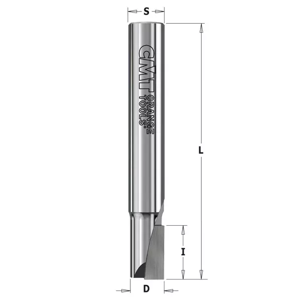 CMT Skaftfräs DP Z=1 neg, hårdmetallkropp Ø10x15/65, S=10x40 RH