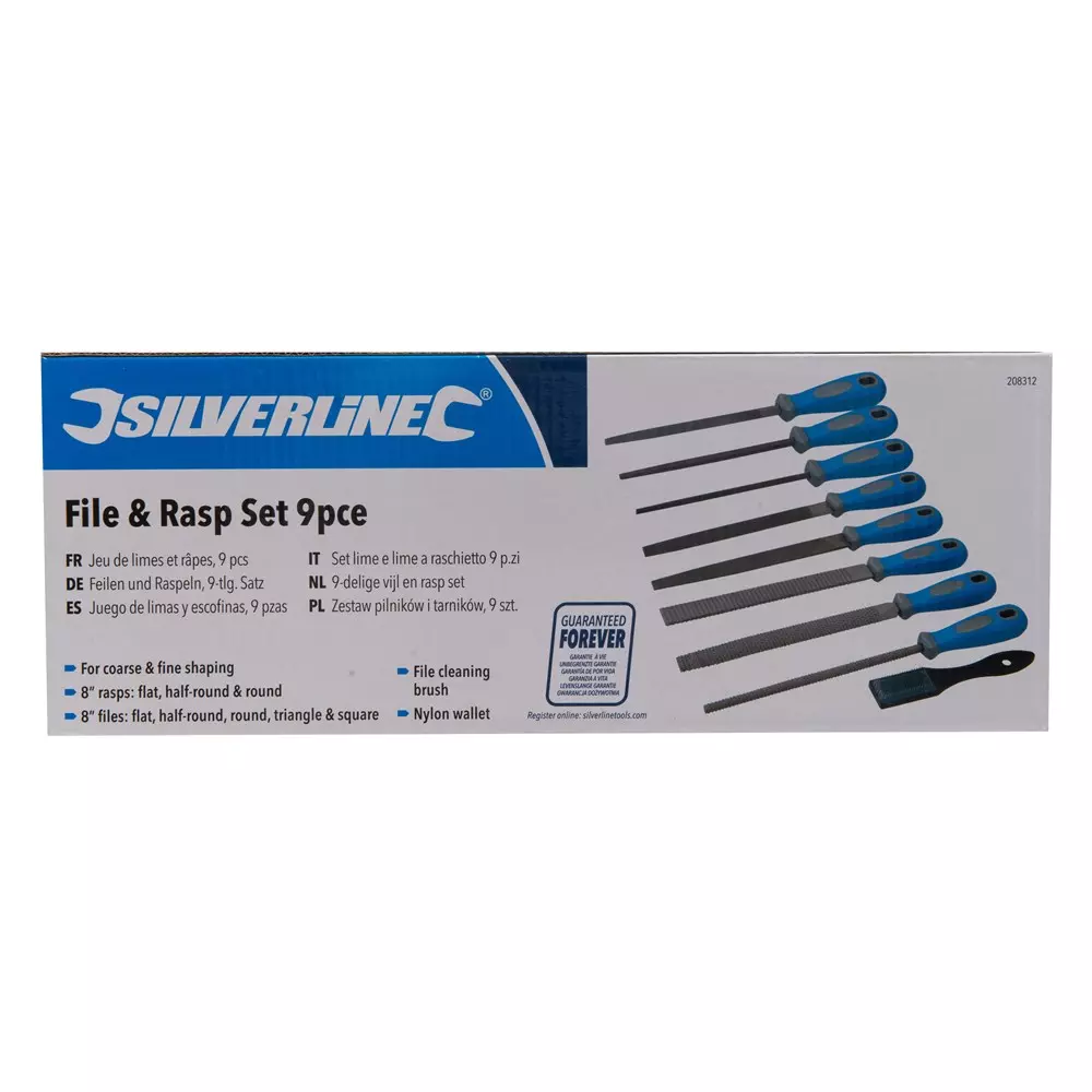 Silverline Fil & Rasp SET 9-delar