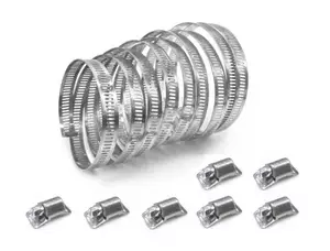 Slangklämma 3m x 8mm KIT - inkl. 8 lås
