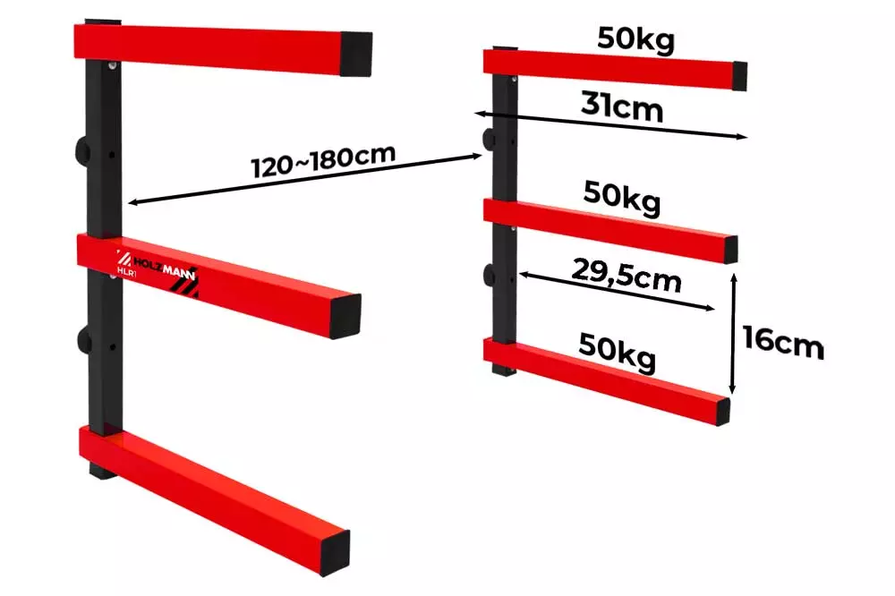 Holzmann Virkesställ HLR1 - 3 hyllplan - KAMPANJ