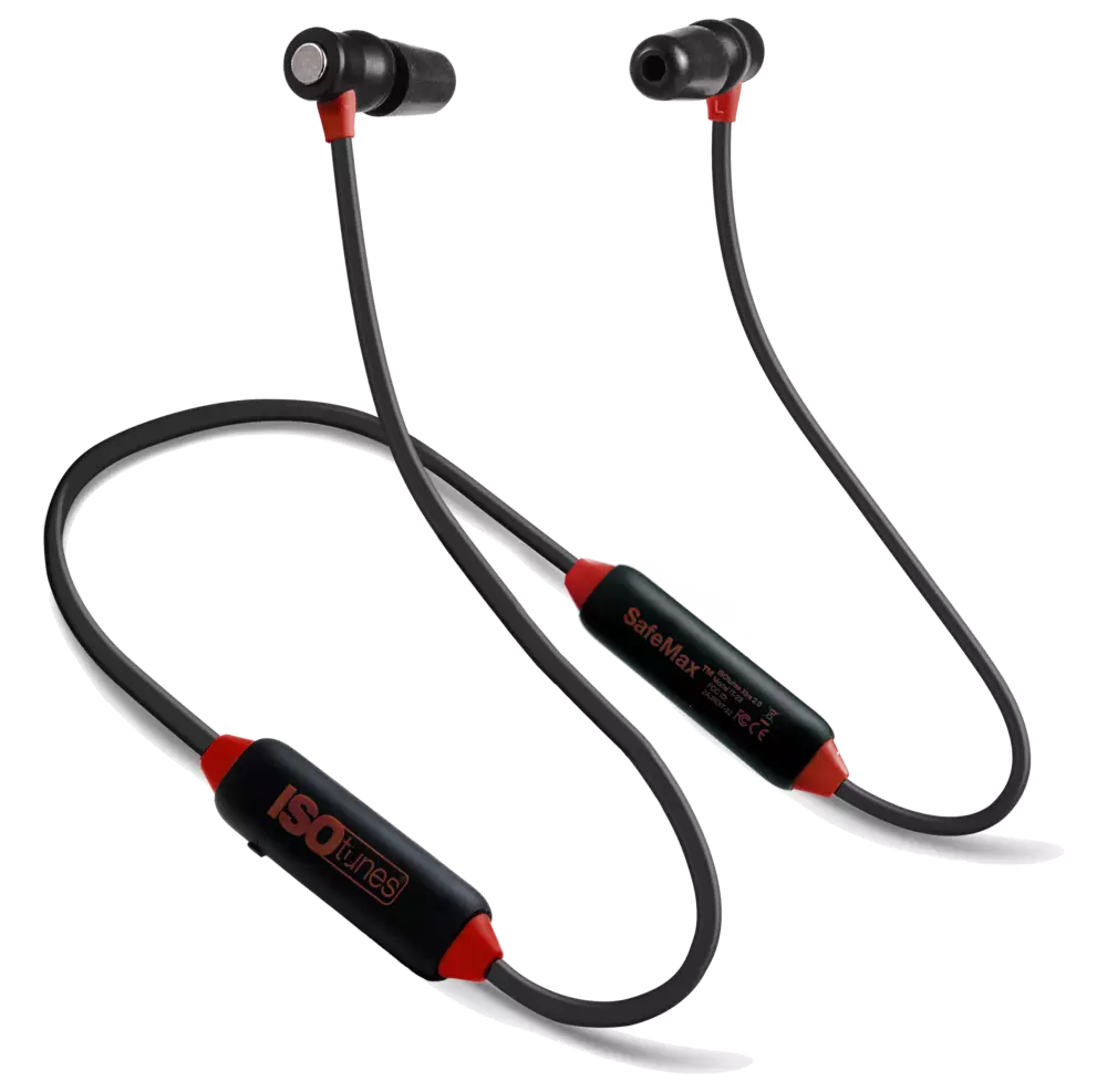 ISOtunes XTRA v.2 röd/svart EN352 Bluetooth
