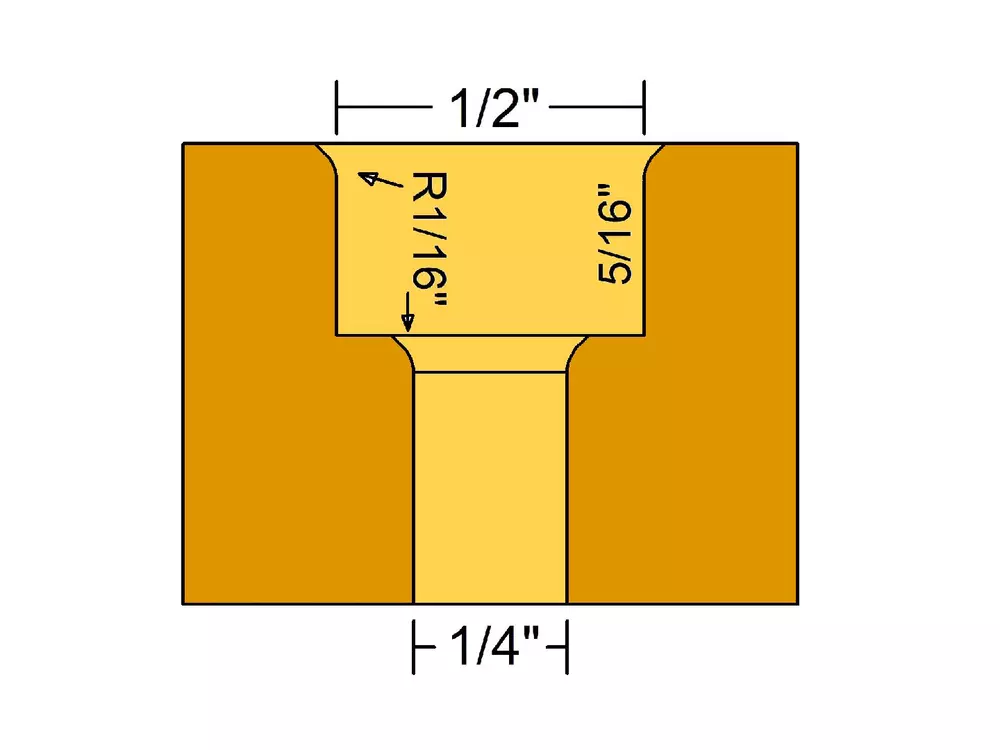 MicroJig Zeroplay 2-stegsfräs 12,7mm skaft (1/2