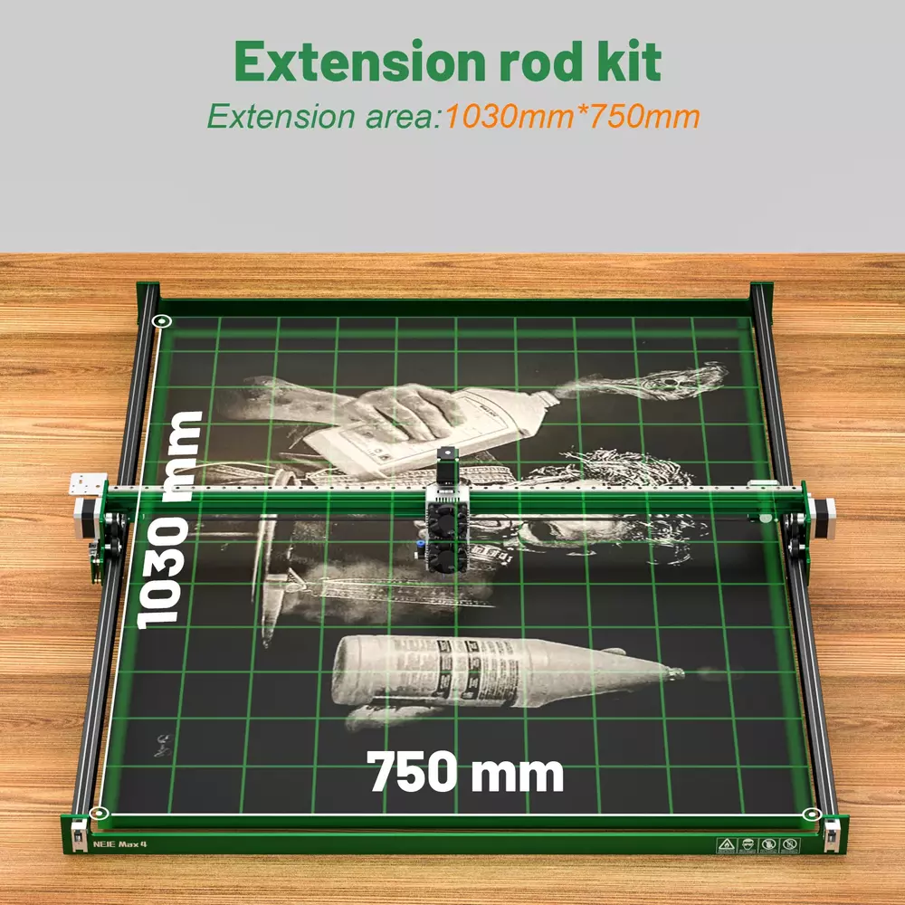 NEJE Förlängning 1030 X 750 mm för Max 4