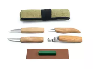 BeaverCraft S48 - Skedkarvning SET i tygrulle