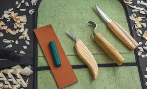 BeaverCraft S13 - Skedkarvning SET i tygrulle