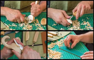 BeaverCraft S13 - Skedkarvning SET i tygrulle