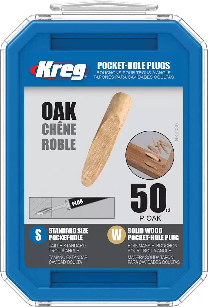 Kreg Standard Pocket-Hole Plugs - oak, 50 pcs IGM