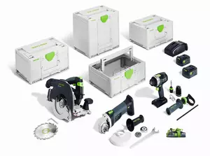 Festool 18V kombokit träbygge HKC 55/TPC 18/AGC 18/TB M 137
