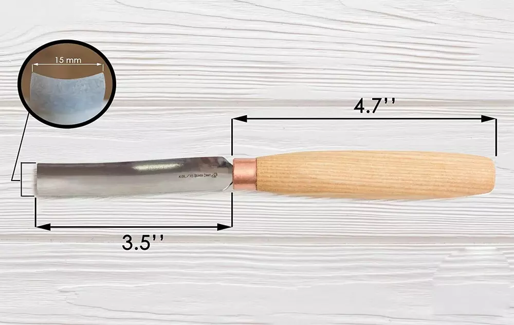 BeaverCraft K6L/15 Skölp lång böjd - svep 6L 15mm