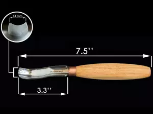 BeaverCraft K8a/14 Skölp kort böjd - svep 8 14mm