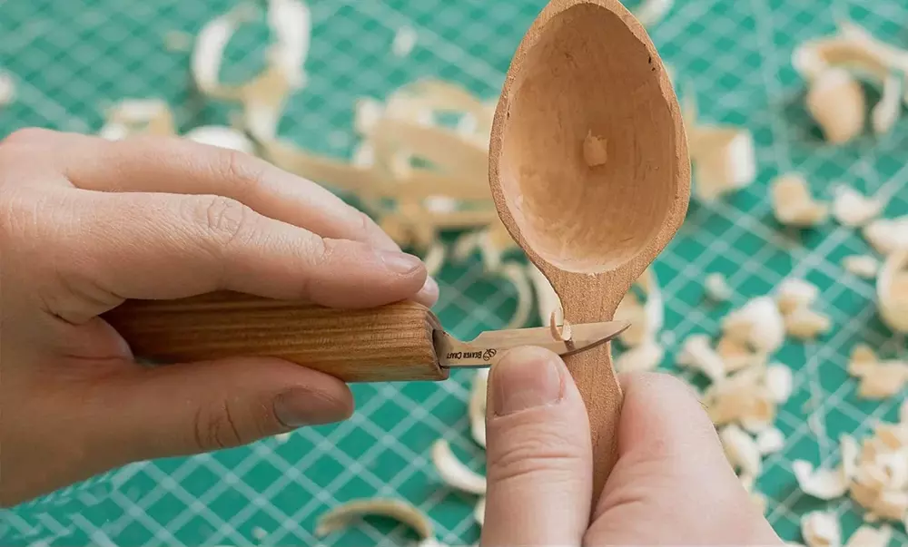 BeaverCraft S13 - Skedkarvning SET i tygrulle