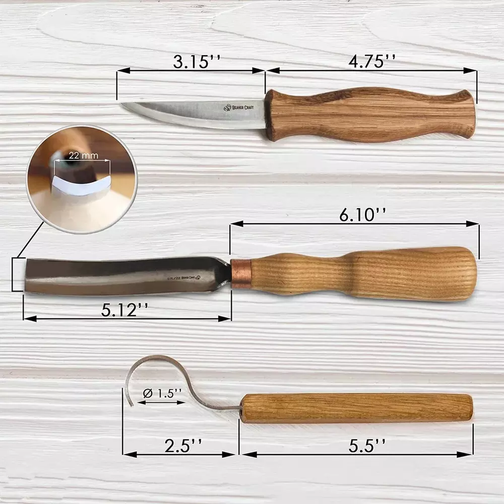 BeaverCraft S14 - Skedkarvning SET (med skölp)