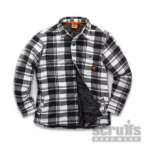 Scruffs vadderad arbetströja Svart/vit S-XXL