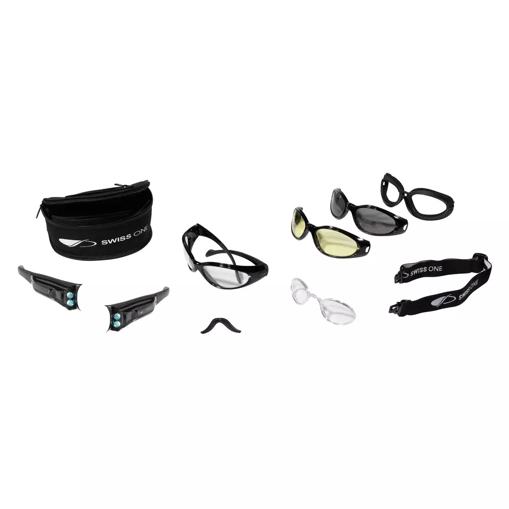 Matrix Skyddsglasögon KIT ( linser, LED-skalmar, nackband)