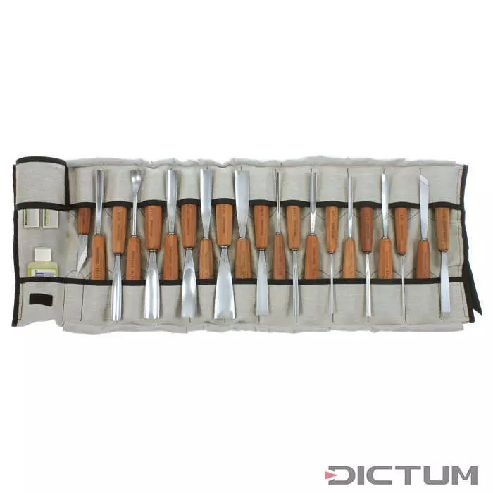 Pfeil® Bildhuggarjärn Set 24-delar Tysklönn Dictum®