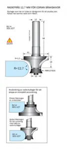 Avrundningsfräs R=12.7 L=19 D=41 S=12 Cobolt®