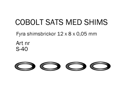 Shims-brickor 0,05 mm (4st) Cobolt®