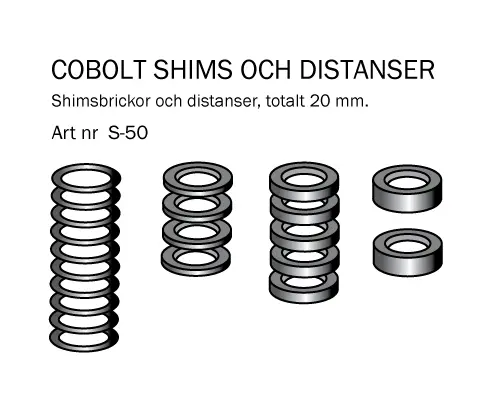Sats distansbrickor & shims Cobolt®