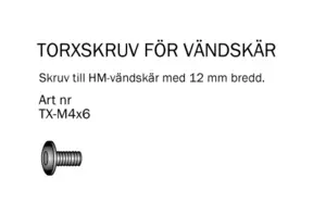 Skruv Torx Dim M4x6 mm Cobolt®