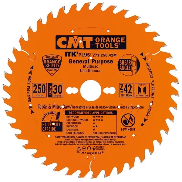 CMT Klyvklinga tunn D250 Z42 d30 skärbredd 2,4