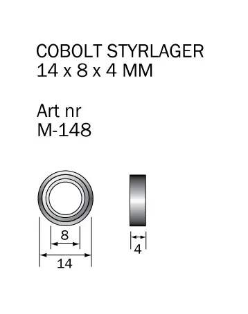 M-148 Kullager 14 x 8 x 4 mm Cobolt®