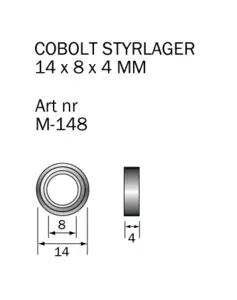 M-148 Kullager 14 x 8 x 4 mm Cobolt®