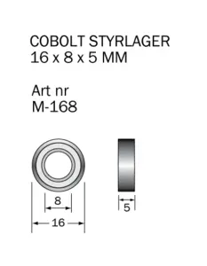 M-168 Kullager 16 x 8 x 5 mm Cobolt®