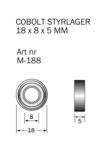 M-188 Kullager 18 x 8 x 5 mm Cobolt®