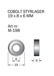 M-198 Kullager 19 x 8 x 6 mm Cobolt®