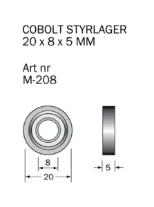 M-208 Kullager 20 x 8 x 5 mm Cobolt®