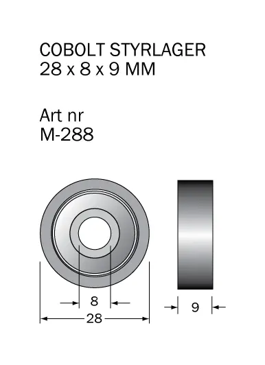 M-288 Kullager 28 x 8 x 9 mm Cobolt®