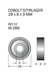 M-288 Kullager 28 x 8 x 9 mm Cobolt®