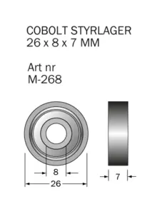 M-268 Kullager 26 x 8 x 7 mm Cobolt®